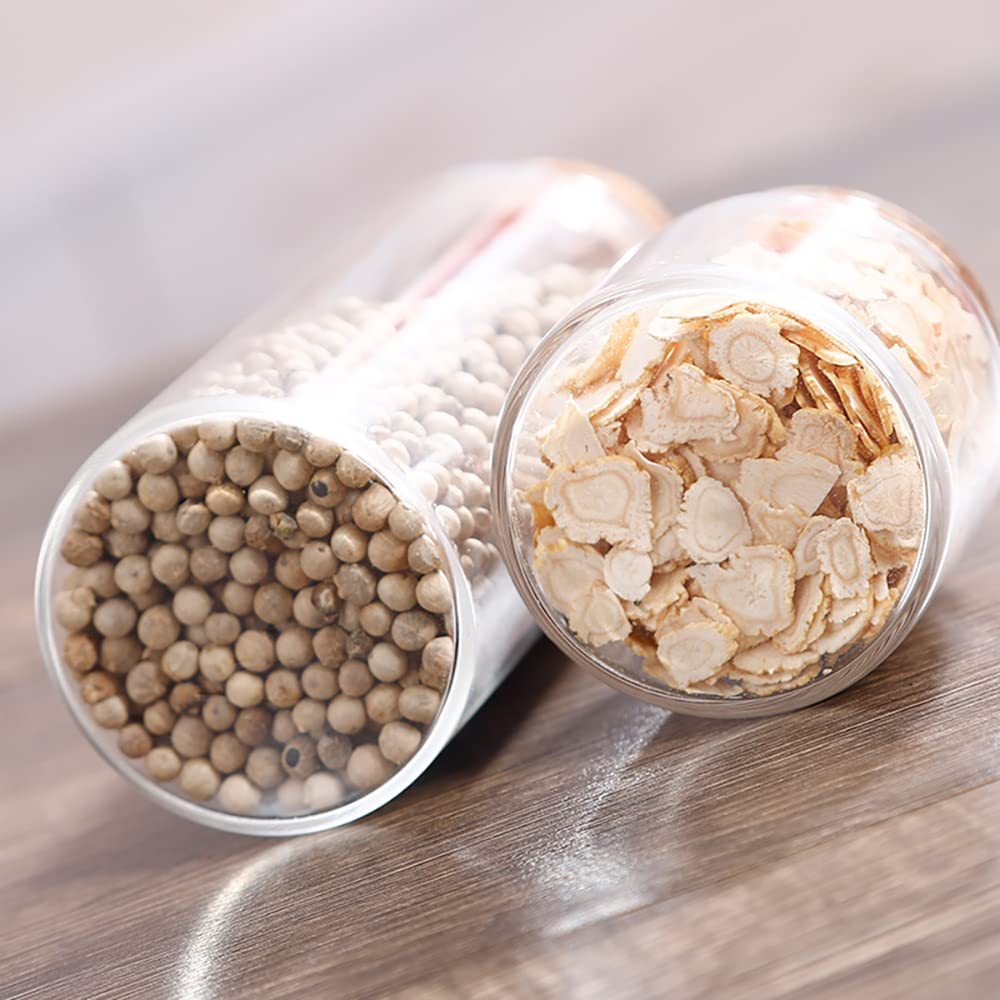 Danmu 50ml Mini Glass Bottles, Small Jars with Wood Cork Stoppers, Message Bottles for Wedding Favors, Baby Shower Favors, DIY Craft,Gift Making 6 Pack