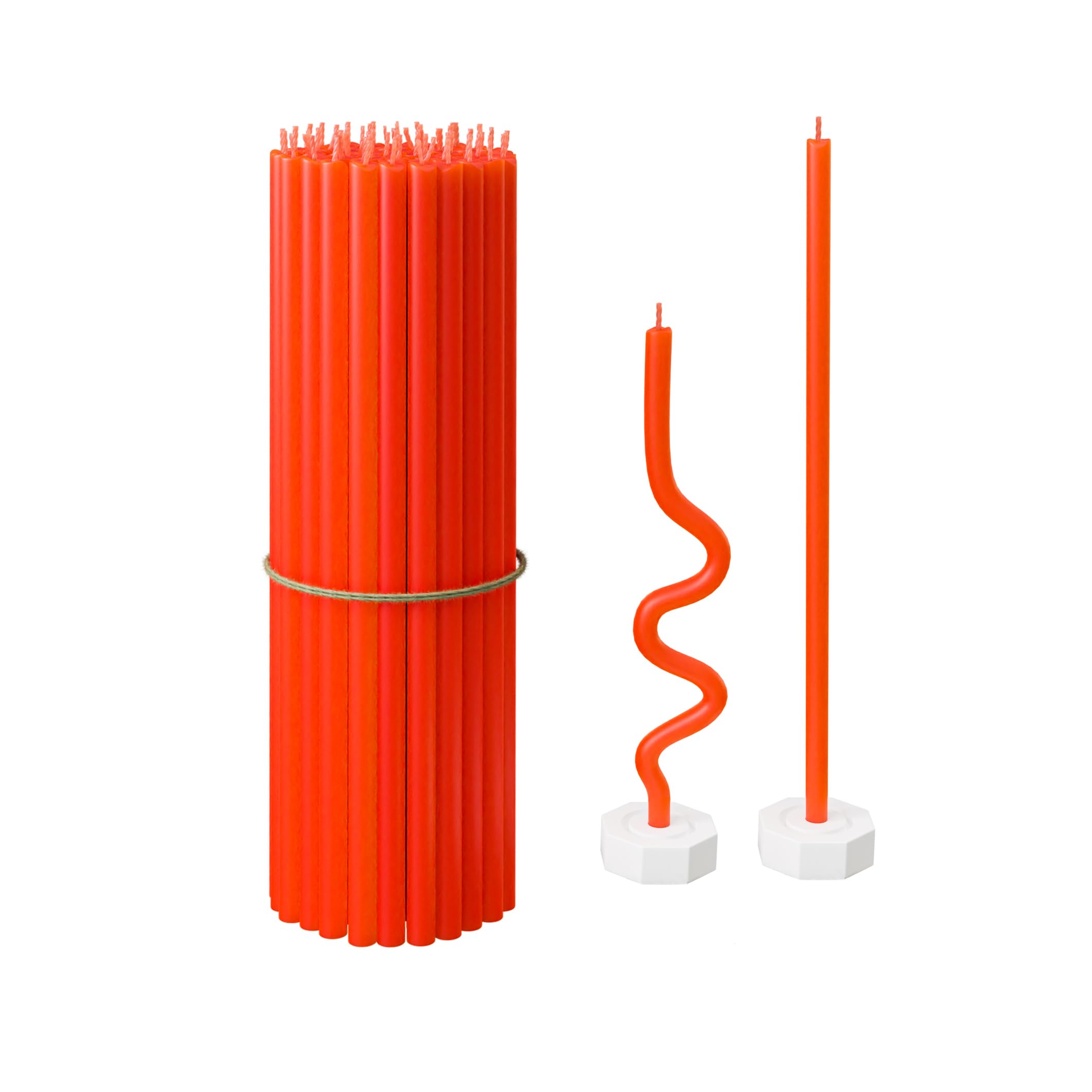 BlueBee Pure Beeswax Candles Bulk for Home - 40pcs Tall Thin Taper Candles + 2 Holders, Honey Scent, Smokeless, Long-Burn, All Natural for Church Prayer, Hanukkah, Birthday Cake, Christmas Advent