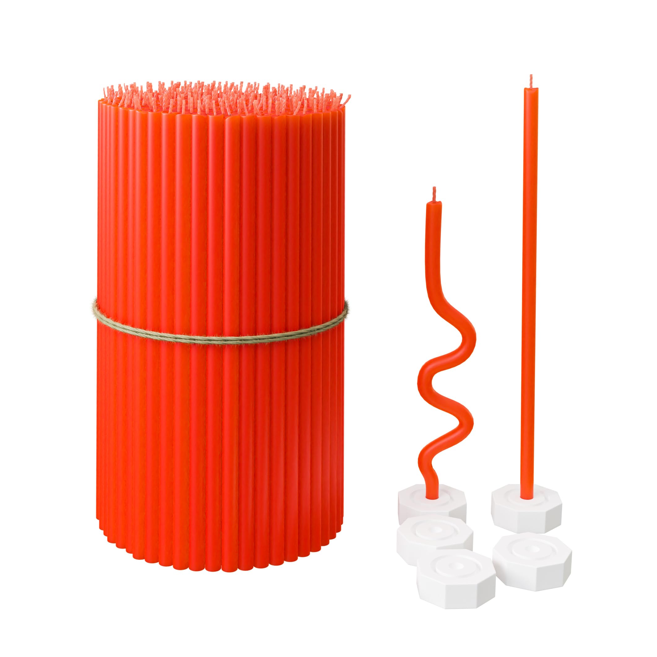 BlueBee Pure Beeswax Candles Bulk for Home - 40pcs Tall Thin Taper Candles + 2 Holders, Honey Scent, Smokeless, Long-Burn, All Natural for Church Prayer, Hanukkah, Birthday Cake, Christmas Advent