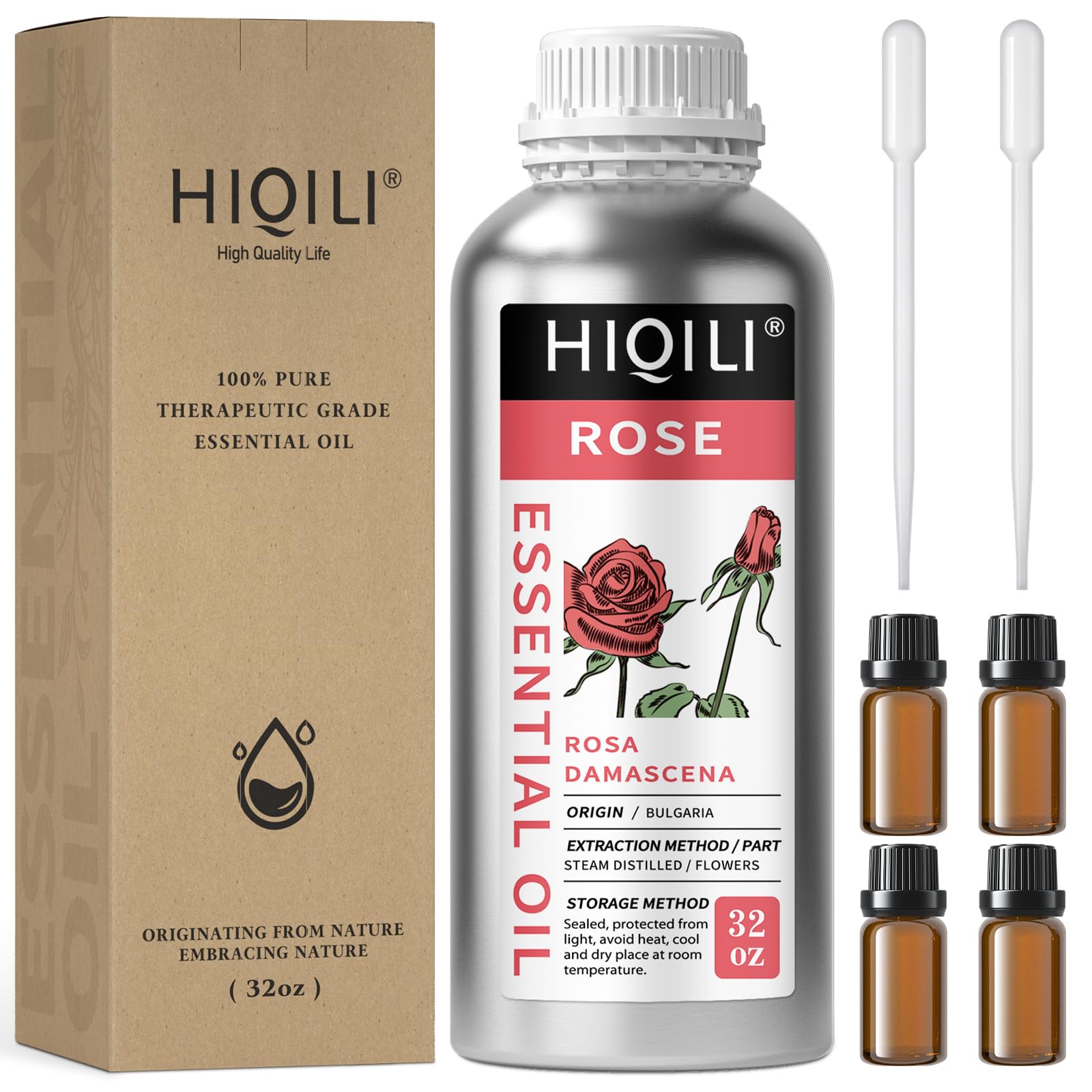 HIQILI Sandalwood Essential Oils 1 Fl Oz, 100% Pure Natural Therapeutic Grade for Skin, Diffuser, Perfume, Candle Soap Making, Includes Premium Quality Glass Dropper