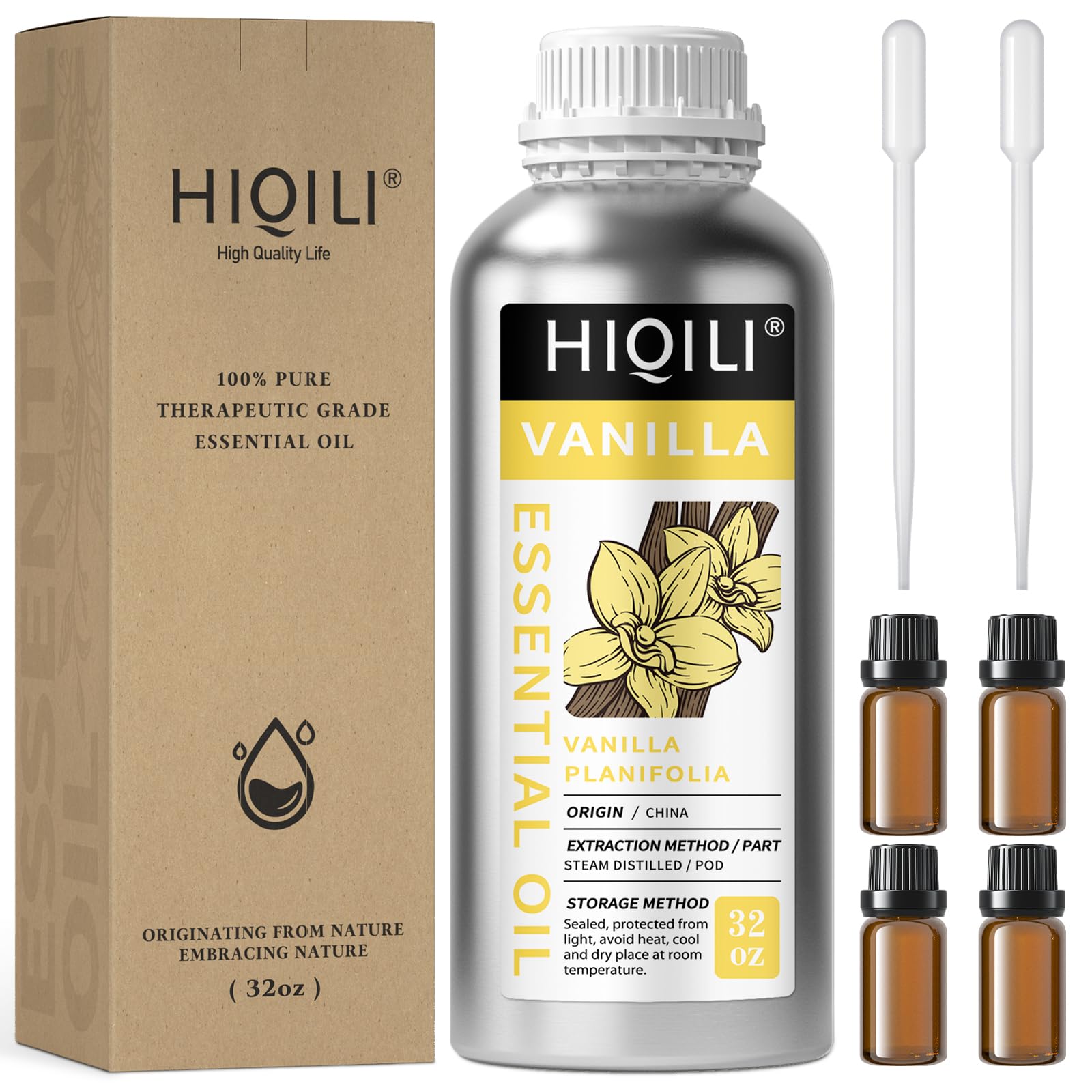 HIQILI Sandalwood Essential Oils 1 Fl Oz, 100% Pure Natural Therapeutic Grade for Skin, Diffuser, Perfume, Candle Soap Making, Includes Premium Quality Glass Dropper