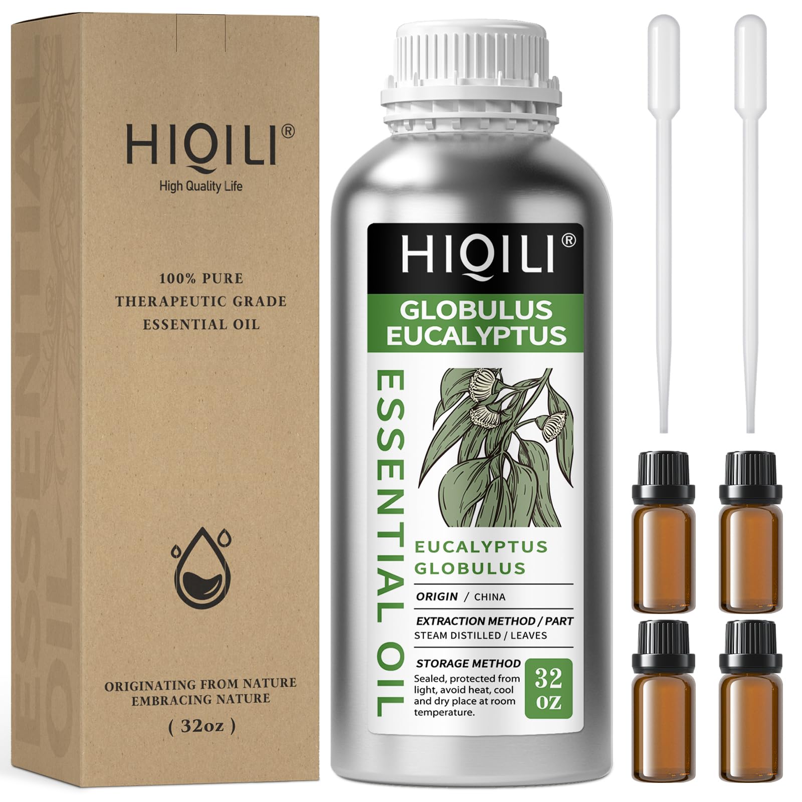 HIQILI Sandalwood Essential Oils 1 Fl Oz, 100% Pure Natural Therapeutic Grade for Skin, Diffuser, Perfume, Candle Soap Making, Includes Premium Quality Glass Dropper