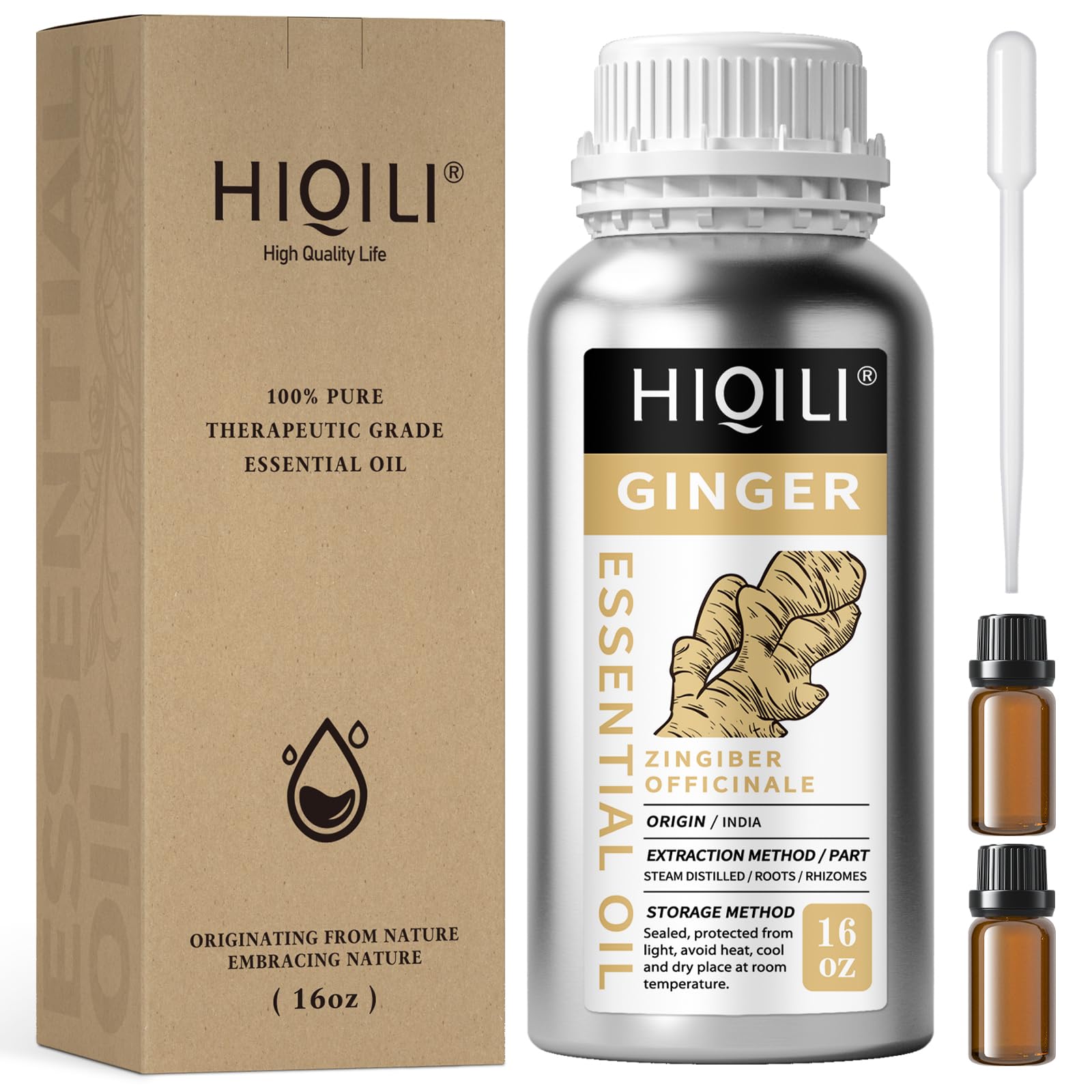 HIQILI Sandalwood Essential Oils 1 Fl Oz, 100% Pure Natural Therapeutic Grade for Skin, Diffuser, Perfume, Candle Soap Making, Includes Premium Quality Glass Dropper