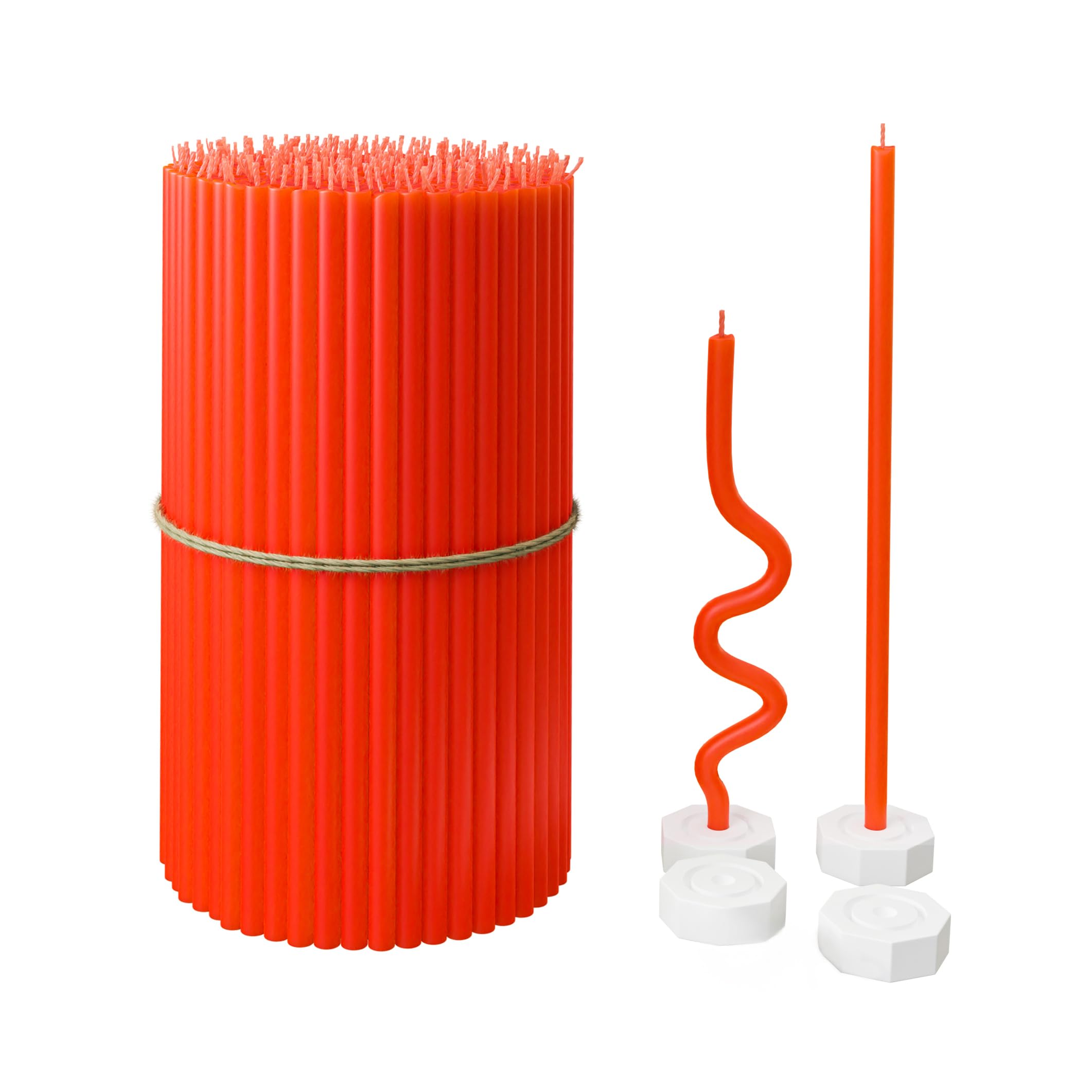 BlueBee Pure Beeswax Candles Bulk for Home - 40pcs Tall Thin Taper Candles + 2 Holders, Honey Scent, Smokeless, Long-Burn, All Natural for Church Prayer, Hanukkah, Birthday Cake, Christmas Advent