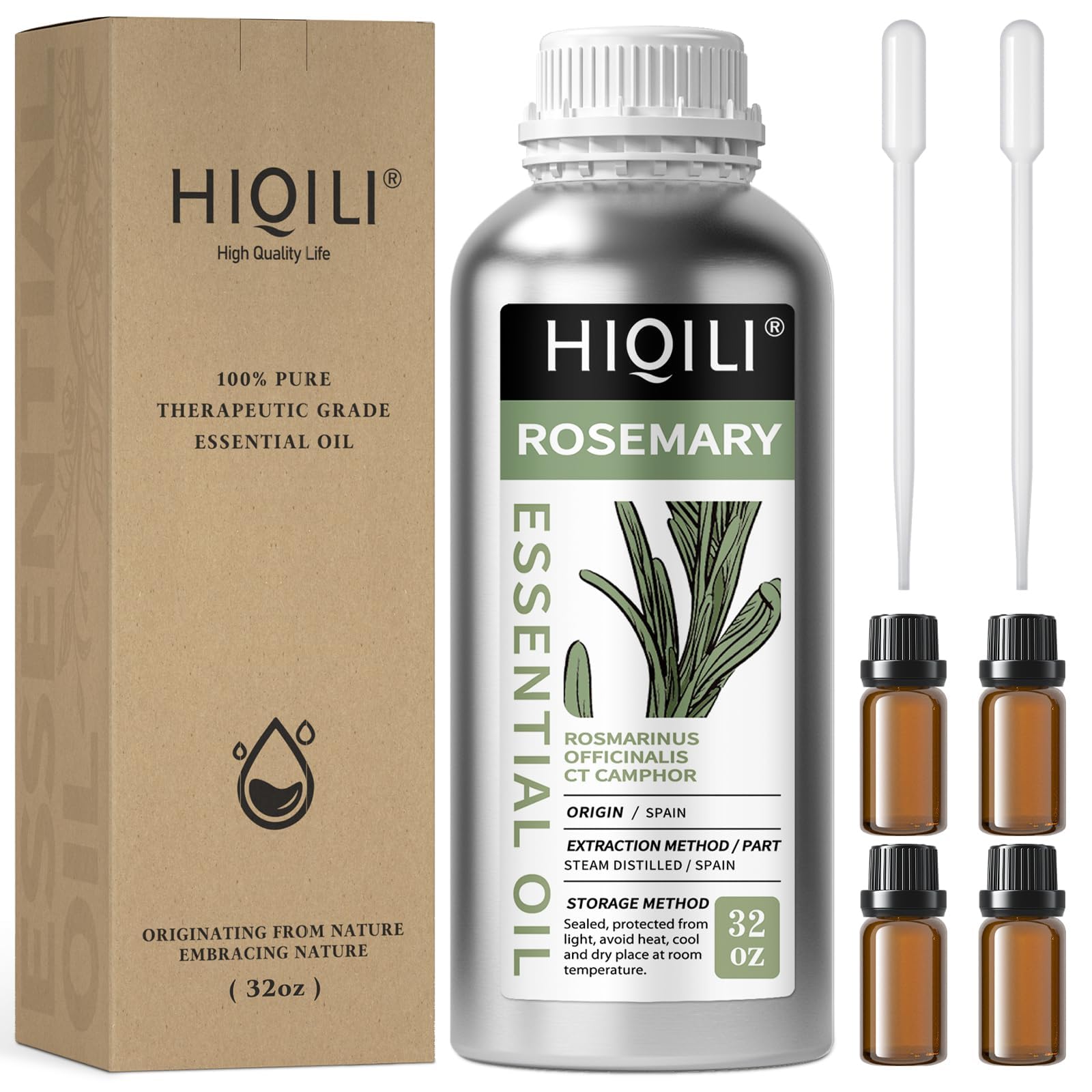 HIQILI Sandalwood Essential Oils 1 Fl Oz, 100% Pure Natural Therapeutic Grade for Skin, Diffuser, Perfume, Candle Soap Making, Includes Premium Quality Glass Dropper