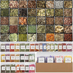 70pack Witchcraft Supplies Herbs Kit, Dried Flowers for Witch Beginner, Bulk Herb Gift Set for Wicca, Pagan, Wiccan Rituals, Magic Spell, Altar Supplies Healing Natural Herbal for Candle Soap Making