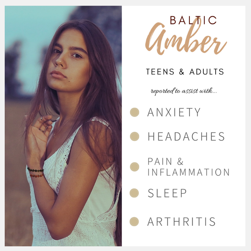 Adult Honey Amber Anklet